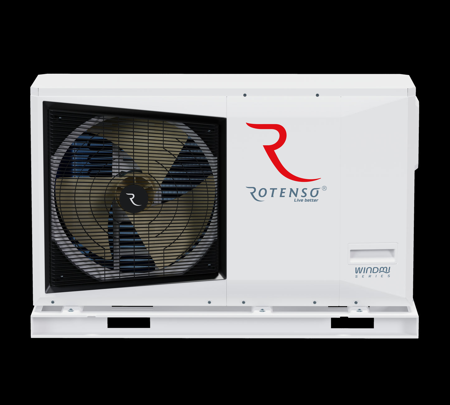 Rotenso Windmi Wärmepumpe Monoblock Luft-Wasser 10KW Black BAFA Wifi A+++, Heizen Kühlen