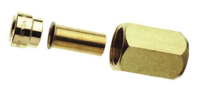Armacell SAE fittings for refrigerant line set 1/4" + 1/2" copper pipe