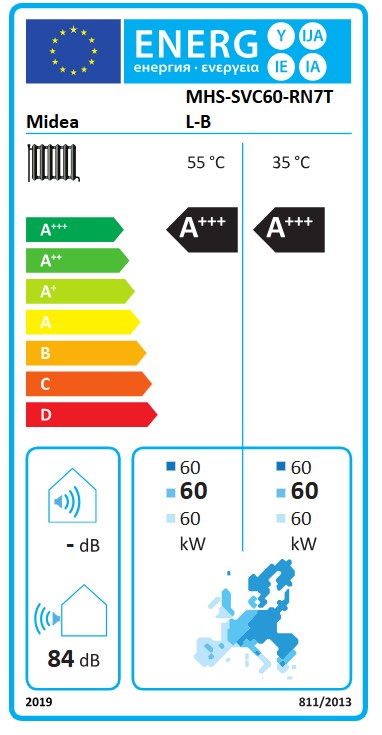 Midea Mars Large Mono R290 60kW Monoblock Heat Pump MHS-SVC60-RN7TL-B
