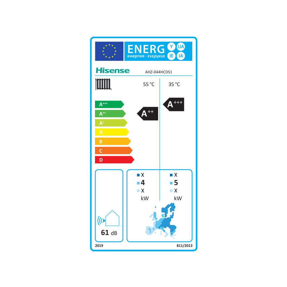 Hisense AHZ-044HCDS1 Monoblock Wärmepumpe Luft/Wasser Hi-Therma 4,4kW (7KW) R32 A+++