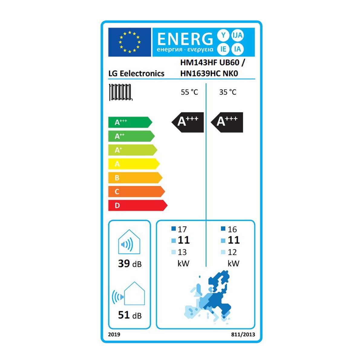 LG Air-to-Water Heat Pump THERMA V R290 Monoblock 14kW - HM143HF.UB60 with Hydrobox
