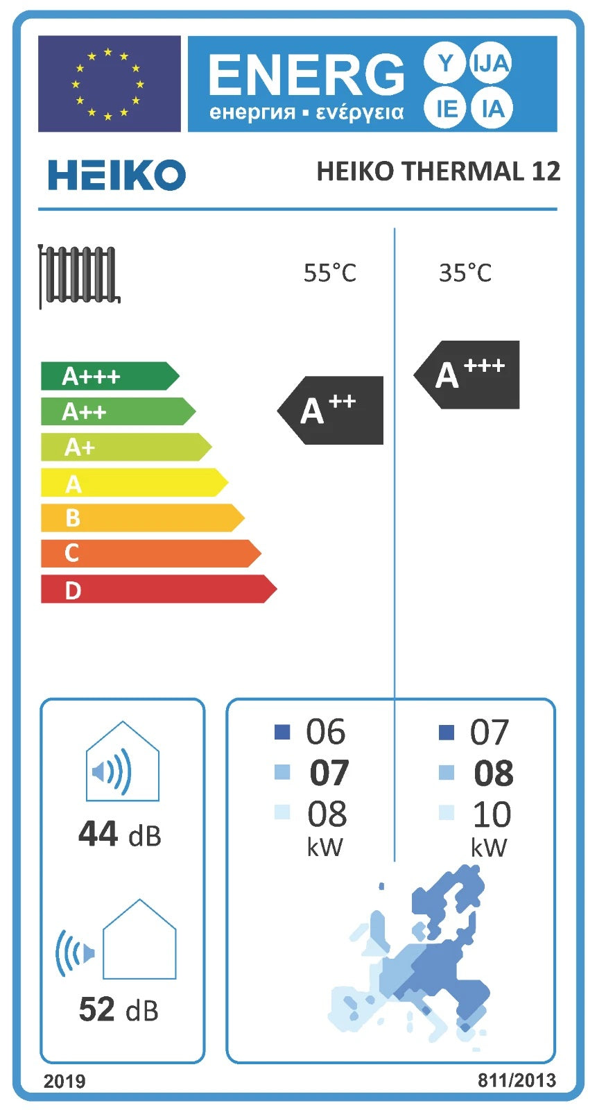 Heiko Thermal 12 | 1-phasige 12kW Monoblock Wärmepumpe ZH + DHW Luft-Wasser BAFA Heizen Kühlen Wifi A+++
