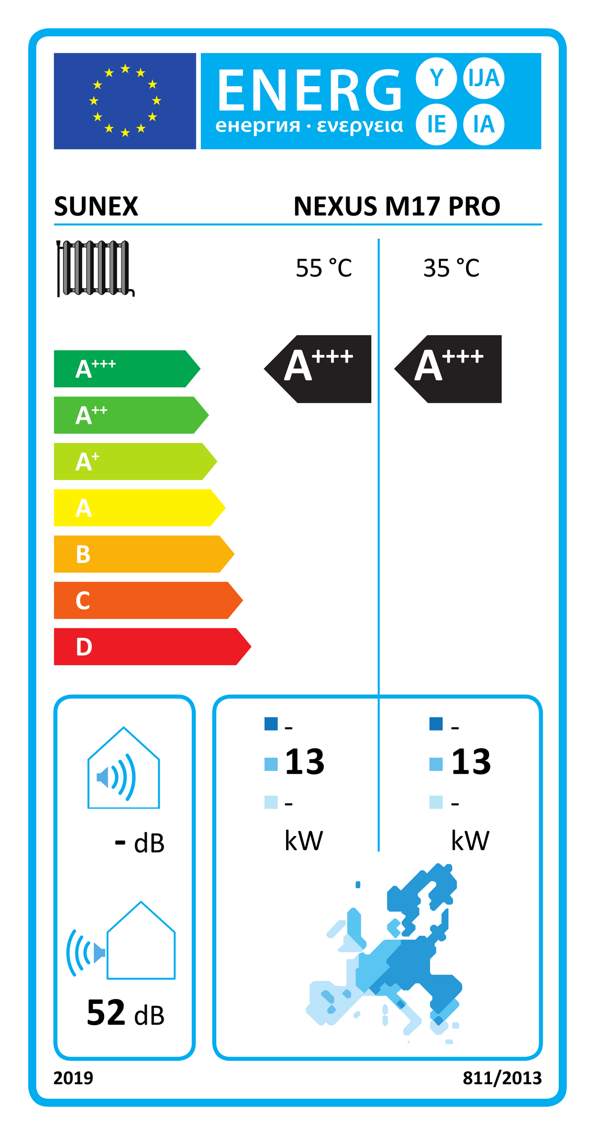 Sunex Nexus M17 Pro R290 17kW Monoblock Inverter Heat Pump for Domestic Hot Water and Heating