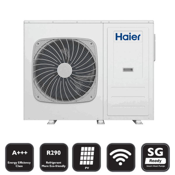 Haier air/water monoblock heat pump KW R290 HPM08-Nd2 A+++