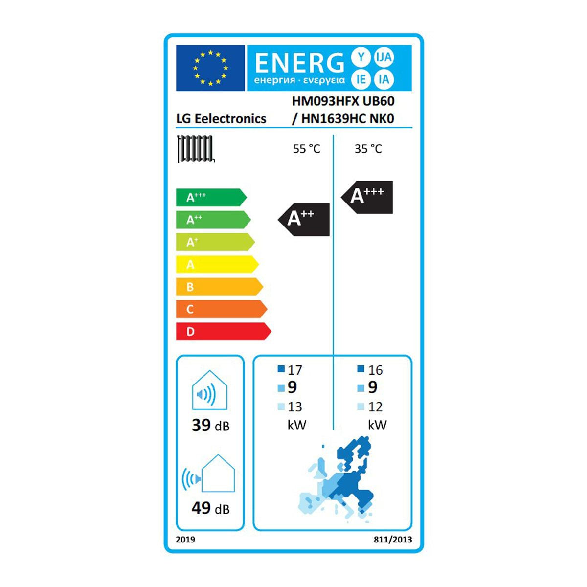 LG Air/Water Heat Pump THERMA V R290 Monoblock 9kW - HM093HF