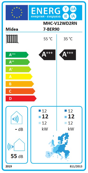 Midea M-Thermal Nature Mono MHC-V12WD2RN7-BER90 Monoblock heat pump 12kW R290