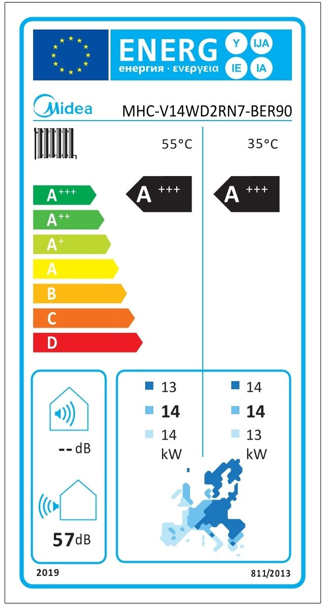 Midea M-Thermal Nature Mono MHC-V14WD2RN7-BER90 Monoblock Heat Pump 14kW R290