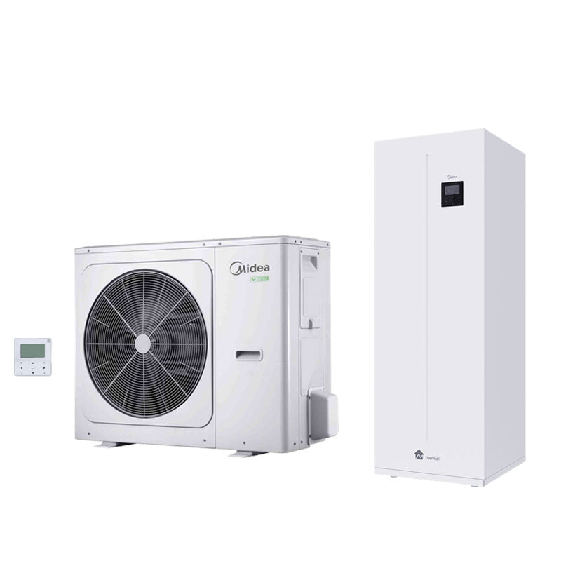 Midea Thermal Arctic Split Wärmepumpe MHA-V12W/D2RN8-B 12KW Set + Hydromodul mit Speicher 240 Liter HBT-A160/240CDS90GN8-B A+++A++