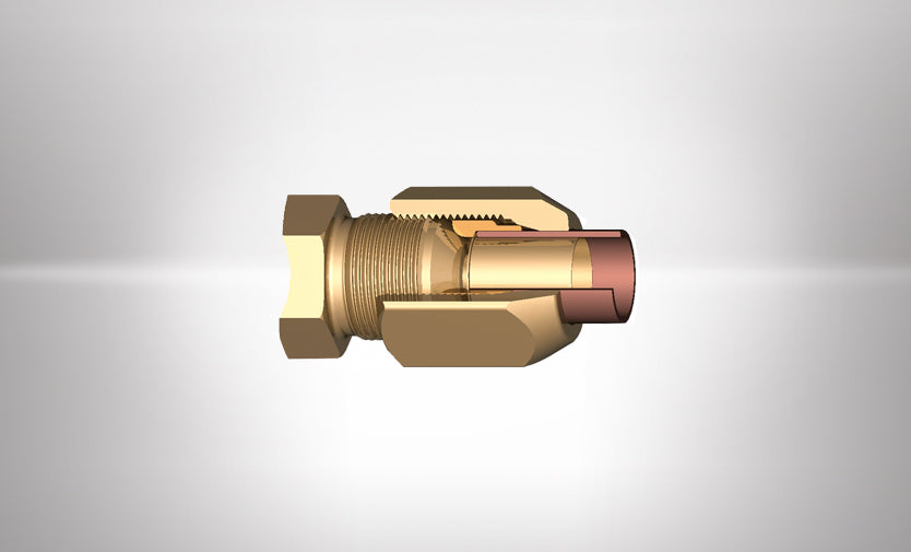 Armacell SAE fittings for refrigerant line set 1/4" + 1/2" copper pipe
