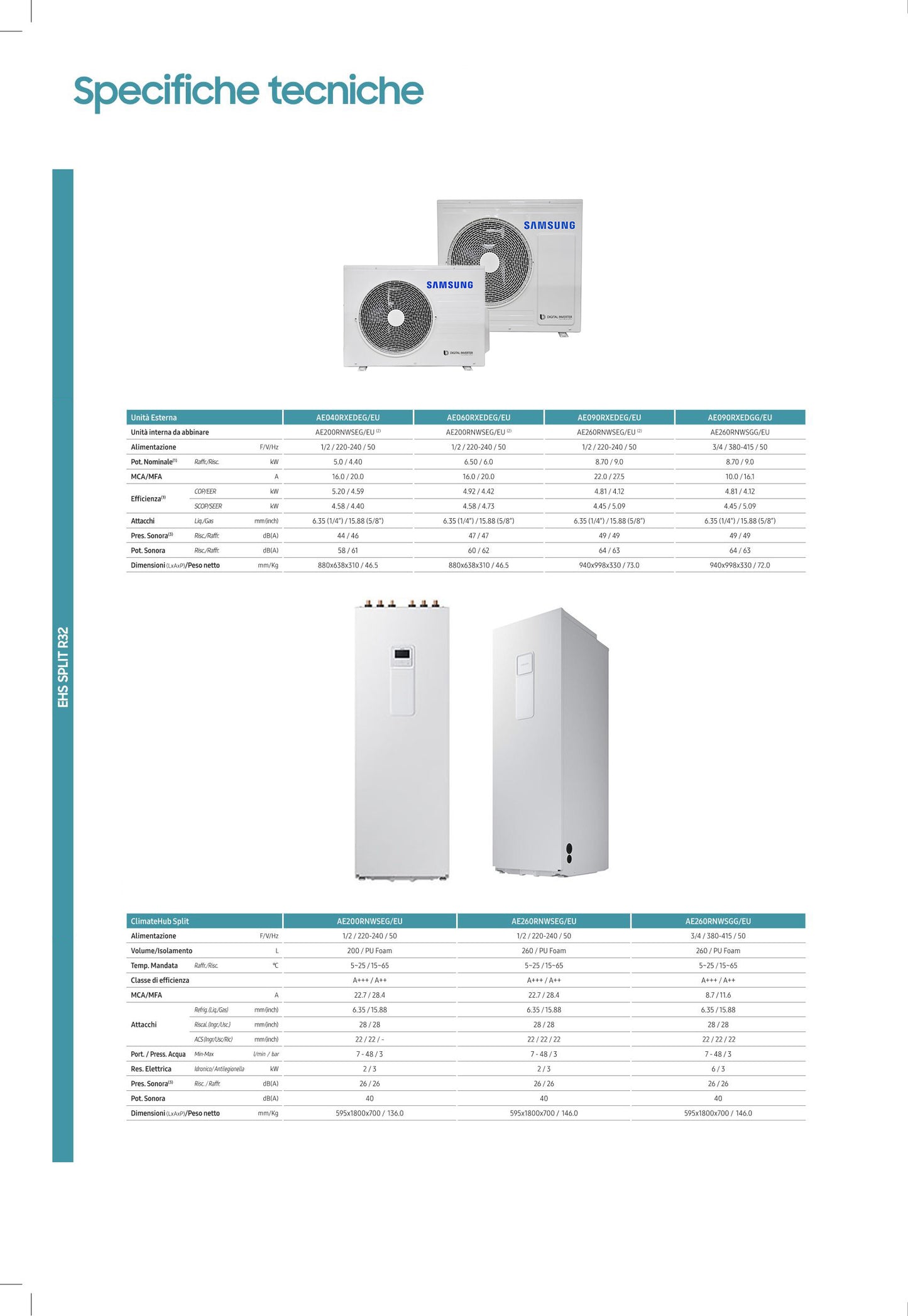 Samsung ClimateHub 9KW Split-Wärmepumpe - 200l Komplettsystem All-In-One A+++/A+