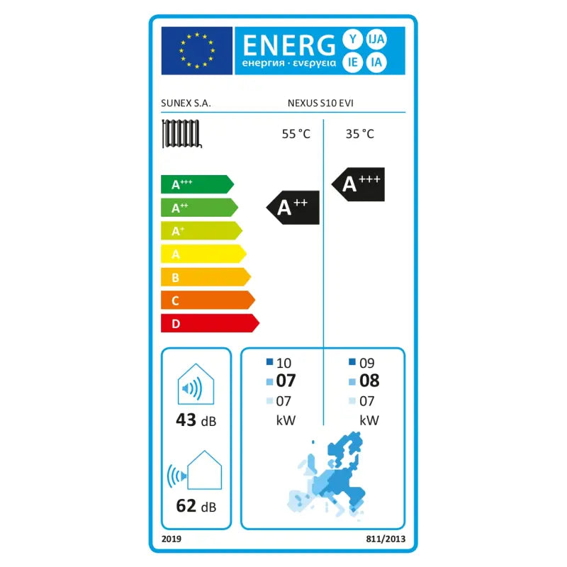 Sunex NEXUS EVI 10 Split Wärmepumpe 10kW für Brauchwasser und Heizung