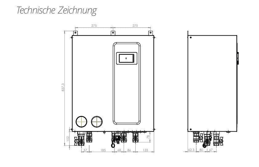 Sunex NEXUS M35 EVI Monoblock Wärmepumpe 35kW optional Steuerungsmodul Insyg Cloud + Hydraulikmodul Hydra Box