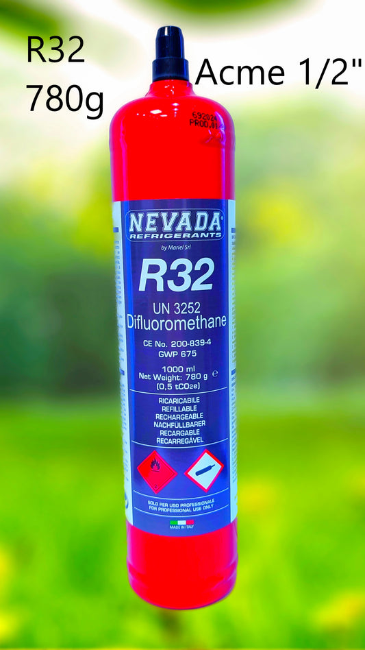 Refrigerant R32 1.1L 800g with or without valve, for air conditioning and heat pump