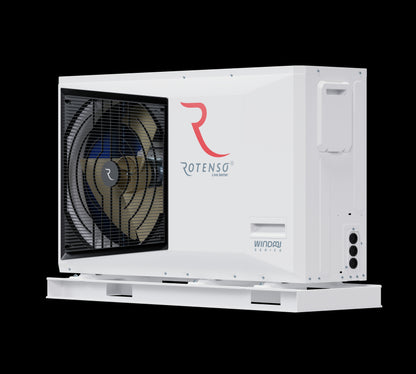 Rotenso Windmi Wärmepumpe Monoblock Luft-Wasser 8KW Black BAFA Wifi A+++, Heizen Kühlen