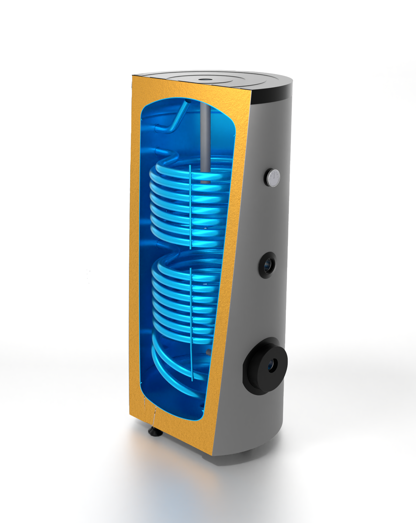 SUNEX Warmwasserspeicher FISH S2 X 200 bis 500 Liter 2x effiziente Wärmetauscher