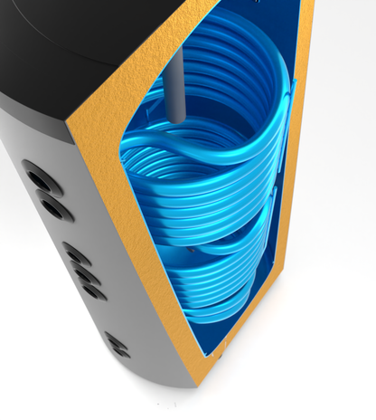 SUNEX Warmwasserspeicher FISH S2 X 200 bis 500 Liter 2x effiziente Wärmetauscher