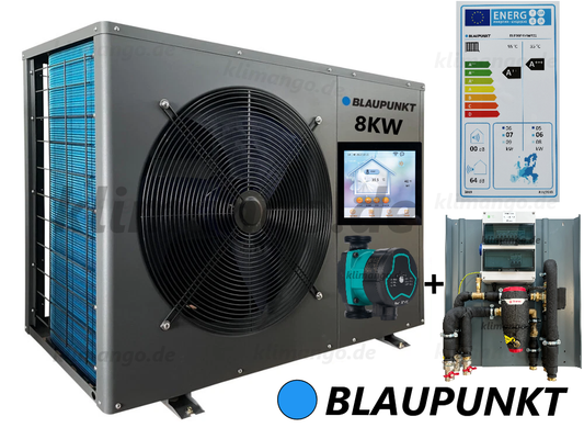 Blaupunkt Monoblock Wärmepumpe 8kW BLP08P1V1MR32 inkl. Hydrobox