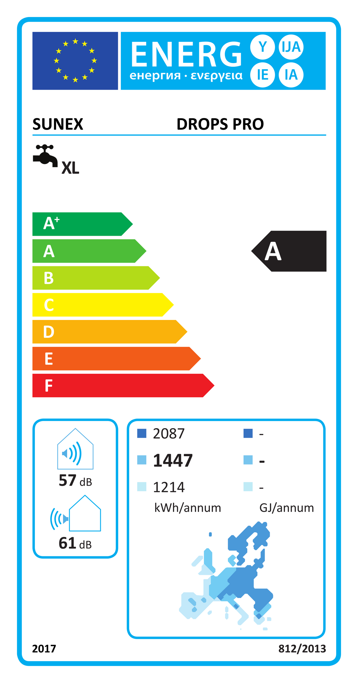 Sunex DROPS D 4.2 (c) heat pump for domestic hot water and heating