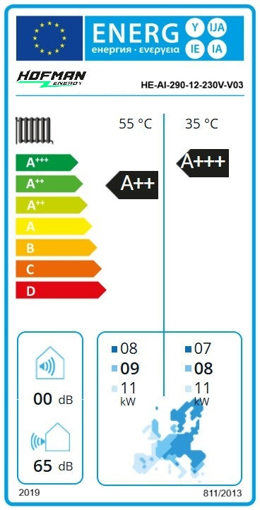 Wärmepumpe AVARMA Luft-Wasser mit Invertertechnik Monoblock R290 12kW 230V | HOFMAN-ENERGY