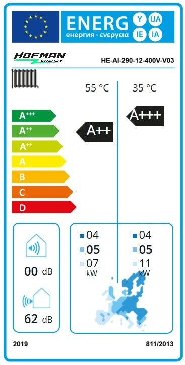 AVARMA air-to-water heat pump with inverter technology, monoblock R290, 12kW, 400V | HOFMAN-ENERGY 