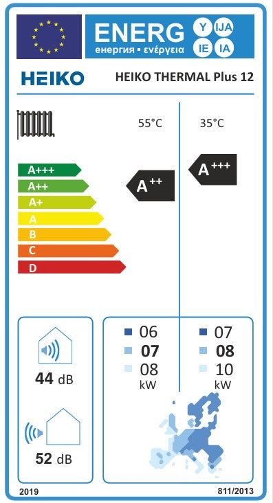 Heiko Thermal Plus 12 | 1-phasige 12kW Monoblock Wärmepumpe Hydraulikmodul mit 250-L Warmwasserspeicher BAFA Heizen Kühlen Wifi A+++