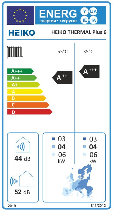 Heiko Thermal Plus 6 | 1-phasige 6kW Monoblock Wärmepumpe Hydraulikmodul mit 250-L Warmwasserspeicher BAFA Heizen Kühlen Wifi A+++