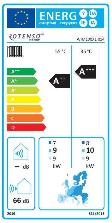 Rotenso Windmi monoblock air-to-water heat pump 10kW WIM100X1 BAFA Wifi A+++, heating and cooling