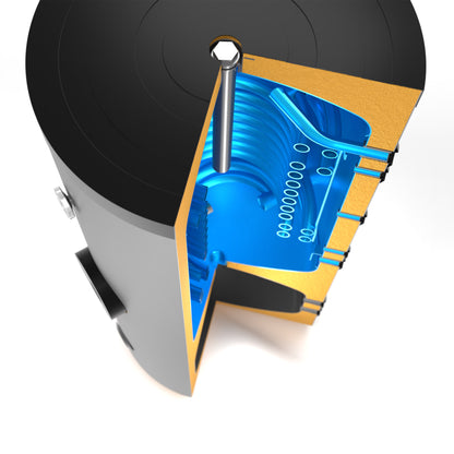 SUNEX FISH S24 210/60 X Combination Storage Tank - 210l Hot Water Storage Tank and 60l Buffer Tank with Heat Exchanger