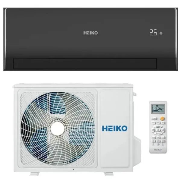 HEIKO ROSA BLACK 2,6 kW bis 6,2 kW Single-Split Wandgeräte-Set WiFi A+++