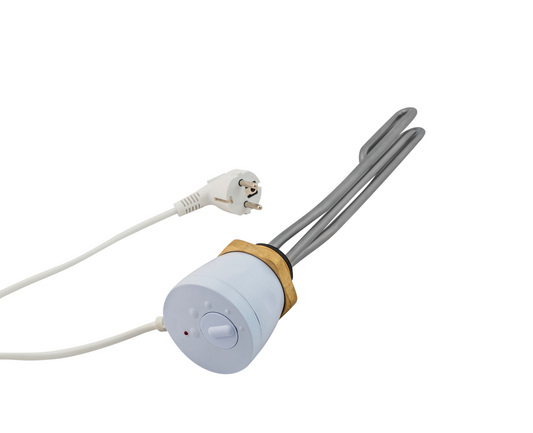 Elektro Heizstab 2 / 3 kW GZ 6/4" 230V Edelstahl, Heizpatrone mit Thermostat für Puffer- & Wasserspeicher