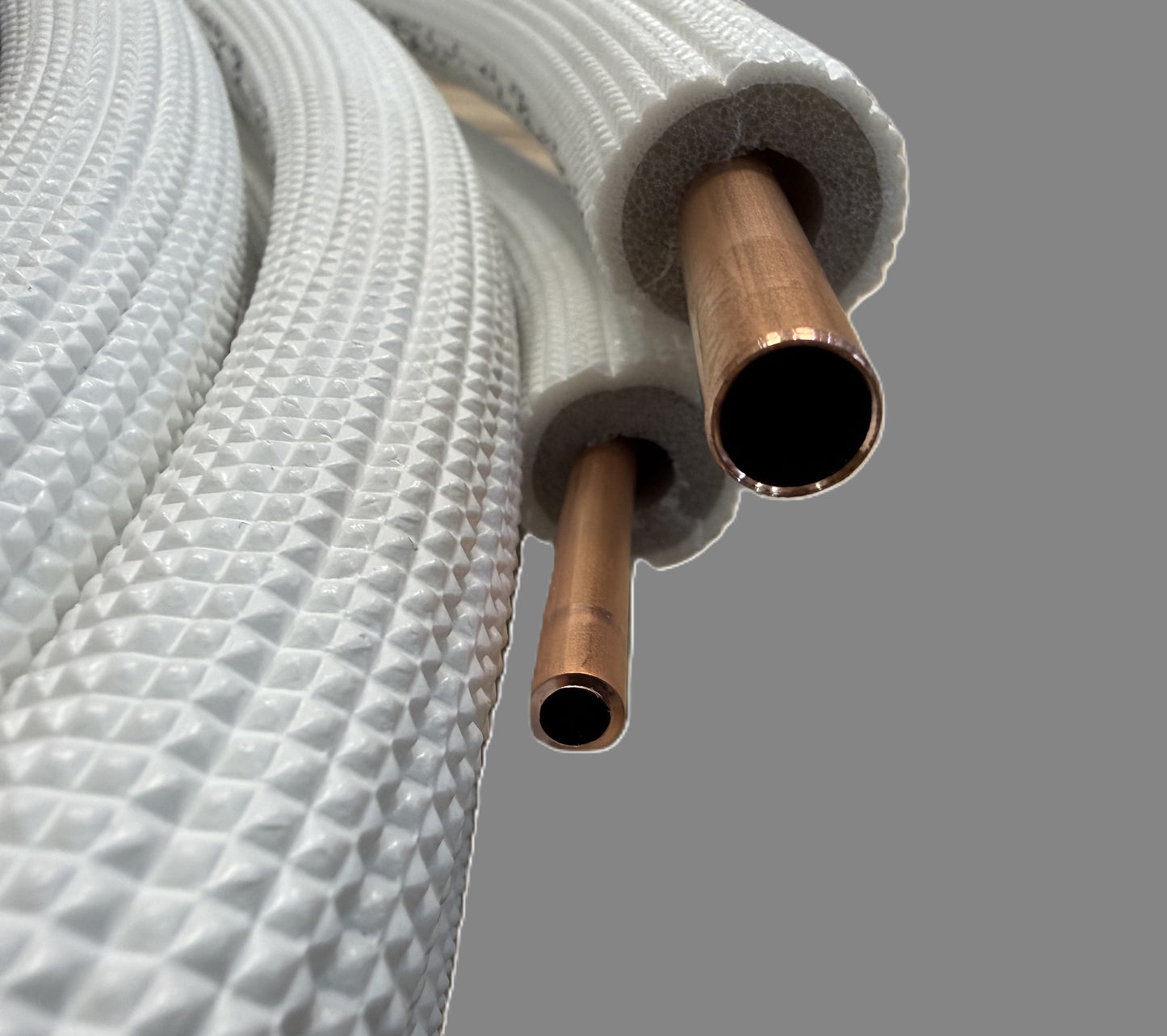 Kältemittelleitung Montage Set 1 - 50m 1/4"+3/8" isoliertes Kupferrohr + Elektrokabel + Schlauch