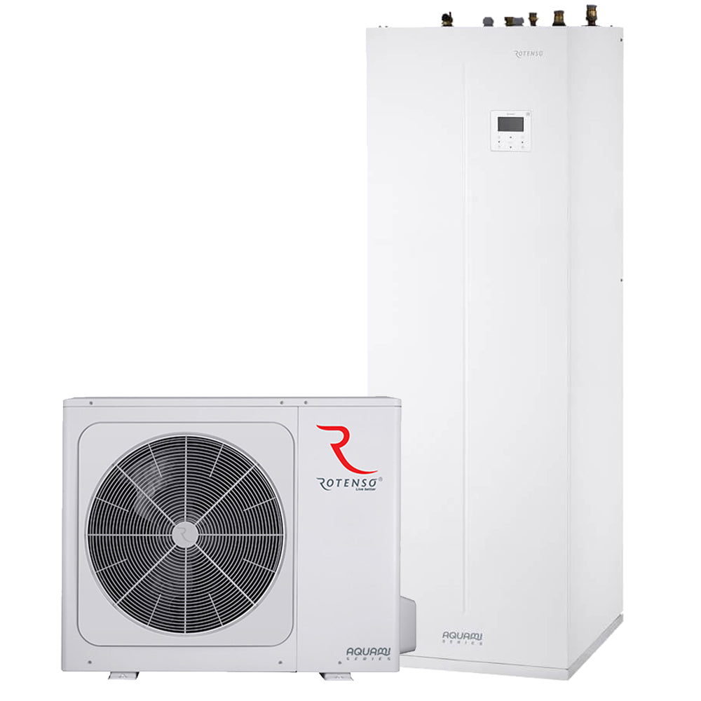 Rotenso Aquami All in Split heat pump AQS140X3o 14kW set + hydro module with 240 liter storage tank AQS160T240X13i A+++A++