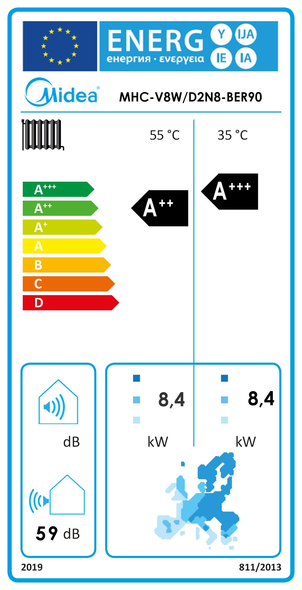 Energieeffizienzklasse für Kühlen