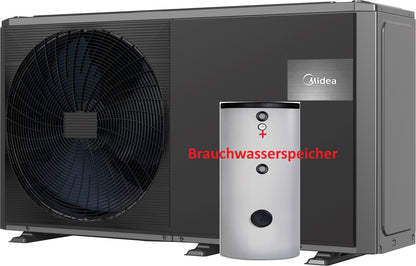 Midea MHC-V12WD2RN7-ER90 12kW Monoblock Wärmepumpe R290 - Pufferspeicher - Brauchwasserspeicher