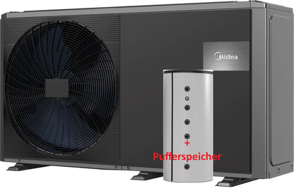 Midea MHC-V12WD2RN7-ER90 12kW Monoblock Wärmepumpe R290 - Pufferspeicher - Brauchwasserspeicher