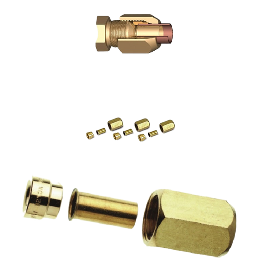 Armacell SAE-Fittinge für Kältemittelleitung Set 1/4" + 3/8" für Kupferrohre