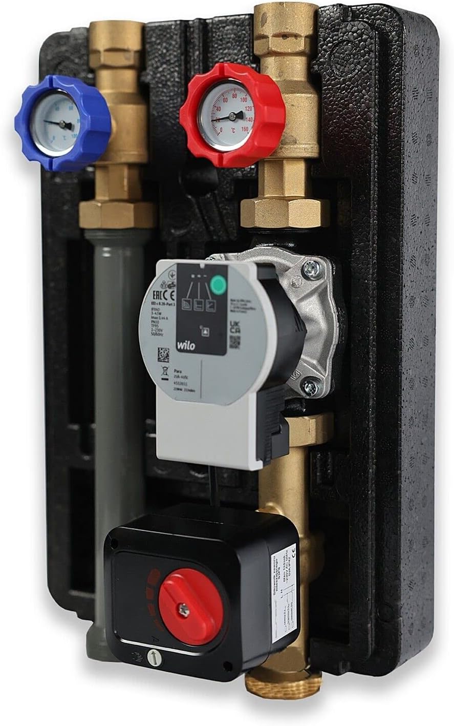 Pumpengruppe für Zentralheizung - mit Dreiwege Mischventil mit Servomotor - Wilo GPO S DN 20