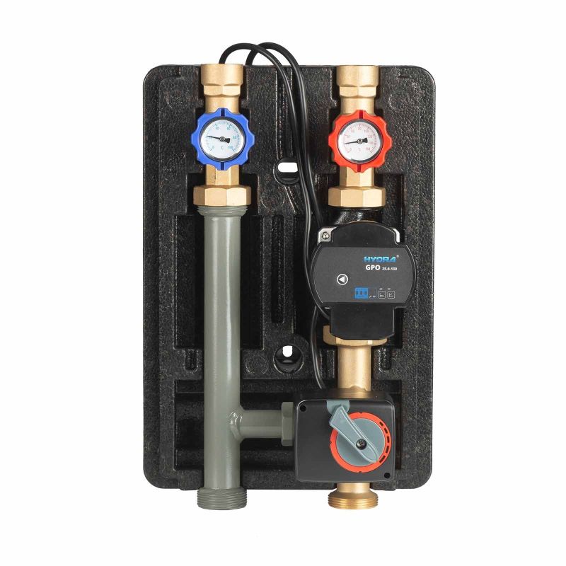 Pumpengruppe für Zentralheizung - mit Dreiwege Mischventil mit Servomotor - Hydra GPO S DN 20