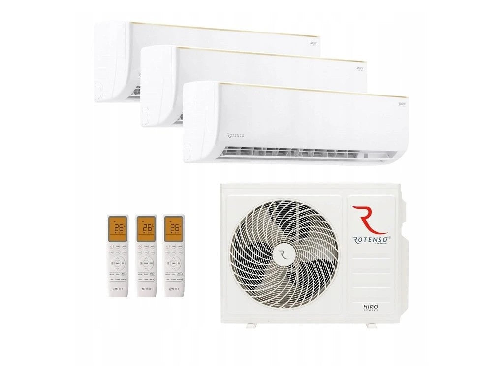 Rotenso Roni air conditioner 3x 2.6kW 9000BTU - Multisplit wall unit set Digital Inverter WiFi A++