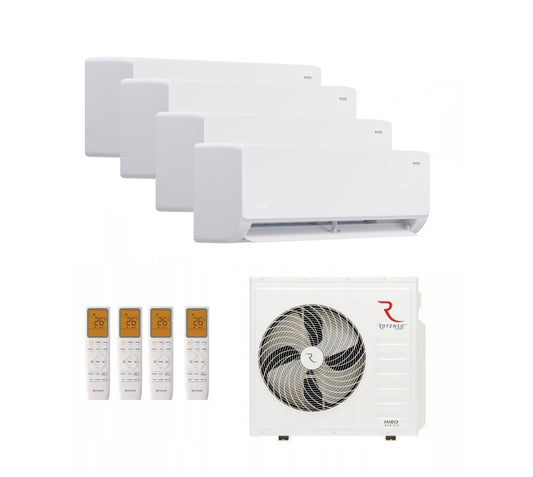 Rotenso Roni air conditioner 4x 2.6kW 9000BTU - Multisplit wall unit set Digital Inverter WiFi A++