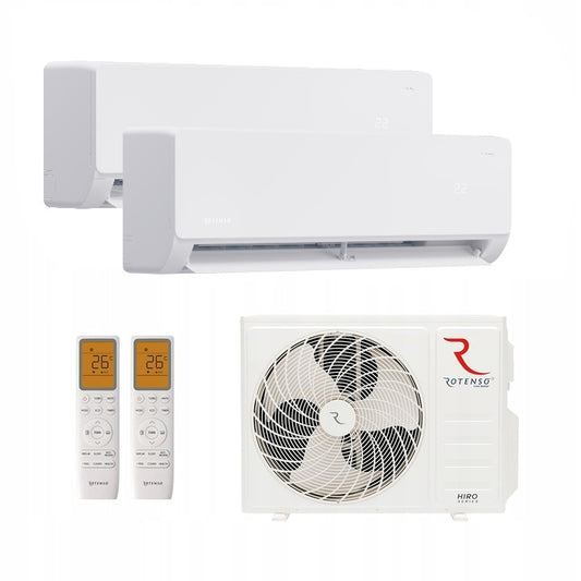 Rotenso Roni air conditioner 2x 2.6kW 9000BTU - Dual-split wall unit set Digital Inverter WiFi A++