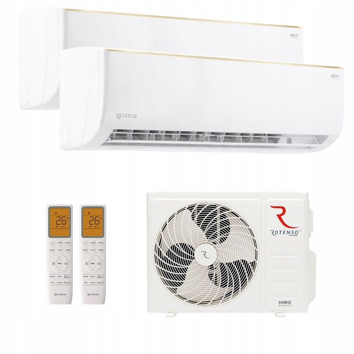 Rotenso Roni air conditioner 2x 3.5kW 12000BTU - Dual-split wall unit set Digital Inverter WiFi A++