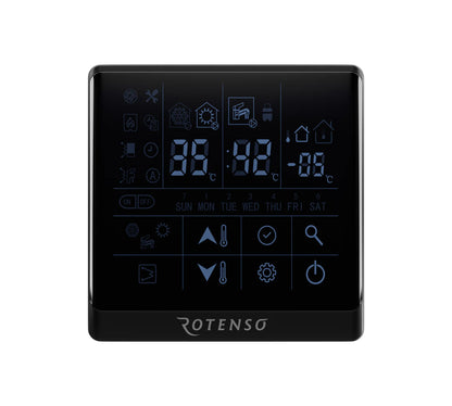 Rotenso Windmi Wärmepumpe Monoblock Luft-Wasser 8KW Black BAFA Wifi A+++, Heizen Kühlen