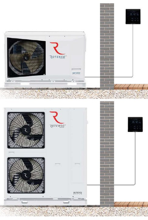 Rotenso Windmi Wärmepumpe Monoblock Luft-Wasser 14KW WIM140X3 BAFA - Pufferspeicher - Brauchwasserspeicher