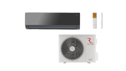 Rotenso Klimaanlage Elis Black 2,6 kW bis 6,8 kW Single-Split Wandgeräte-Set Digital Inverter WiFi A++
